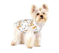 Motif Mignon de Chien Corgi et d'os,T-Shirt sans Manches en Coton pour Animaux de Compagnie, Gilet Respirant, Extensible et Doux,L