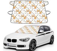 Motif Mignon de Corgi et d'os,Housse de Pare-Brise de Voiture, Protection Pare-Brise - Résistante à la Neige, à la Glace, au Soleil, aux UV, à la poussière et à l'eau