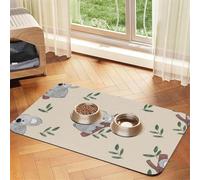 Motif Mignon de Koalas de Dessin animé,Tapis d'alimentation pour Animaux de Compagnie, Sets de Table en Cuir PU pour Chats et Chiens,30x45cm