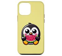 Motif Mignon Pingouin pastèque Kawaii Chibi Coque pour iPhone 12 Mini