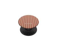 Motif Minimaliste à Rayures Verticales Terre Cuite et crème PopSockets PopGrip Adhésif