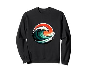 Motif Moderne de l'écusson des Vagues Sweatshirt