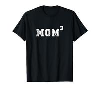 Motif MOM³ Minimal Distressed pour Les Mamans de Trois Enfants T-Shirt
