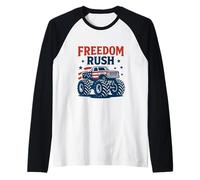 Motif Monster Truck Freedom Rush Manche Raglan