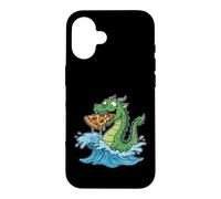 Motif Monstre Marin Nessie Pizza Lover Coque pour iPhone 16