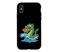 Motif Monstre Marin Nessie Pizza Lover Coque pour iPhone X/XS