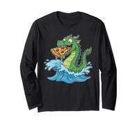Motif Monstre Marin Nessie Pizza Lover Manche Longue