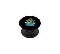 Motif Monstre Marin Nessie Pizza Lover PopSockets PopGrip Adhésif