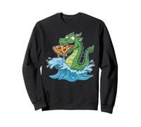 Motif Monstre Marin Nessie Pizza Lover Sweatshirt