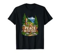 Motif Montagne Peace on The Trail pour randonneurs T-Shirt