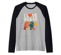 Motif mosaïque I Love Bears Manche Raglan