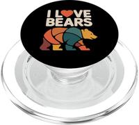 Motif mosaïque I Love Bears PopSockets PopGrip pour MagSafe