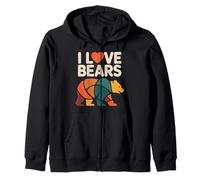 Motif mosaïque I Love Bears Sweat à Capuche