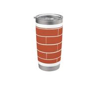 Motif mur de briques rouges Gobelet isotherme en acier inoxydable double paroi
