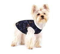 Motif Musical continu,T-Shirt sans Manches en Coton pour Animaux de Compagnie, Gilet Respirant, Extensible et Doux,L