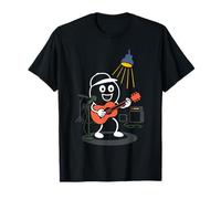 Motif Musicien Cool : Bonhomme de bâton Amusant Jouant de la Guitare T-Shirt