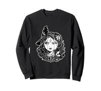 Motif Mystique Gothique à Triple Visage d'une mère sorcière guérisseuse Sweatshirt