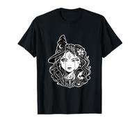 Motif Mystique Gothique à Triple Visage d'une mère sorcière guérisseuse T-Shirt