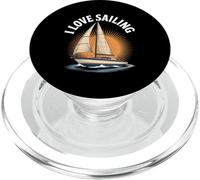 Motif nautique « I Love Sailing Boat » PopSockets PopGrip pour MagSafe