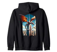 Motif New York Dragon NYC Skyline Empire State Building Sweat à Capuche