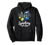 Motif Notes de Musique Symphonie de la mer Sweat à Capuche