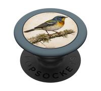 Motif Oiseau Tropical rétro coloré PopSockets PopGrip Adhésif
