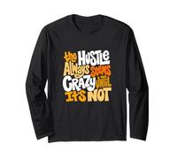 Motif Orange Hustle Ain't So Crazy Orange Manche Longue