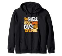 Motif Orange Hustle Ain't So Crazy Orange Sweat à Capuche