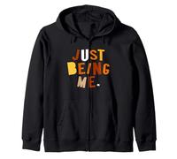Motif Orange Just How I Be Orange Sweat à Capuche