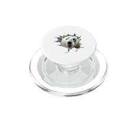 Motif Ours Polaire féroce Qui Traverse PopSockets PopGrip pour MagSafe