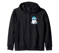 Motif Ours Polaire Joueur de Football Sweat à Capuche