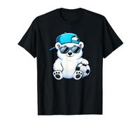 Motif Ours Polaire Joueur de Football T-Shirt Graphique avec Valeur