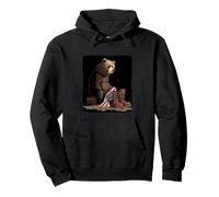 Motif Ours Symbolique pour Les Militaires et Les Champs de Bataille Sweat à Capuche