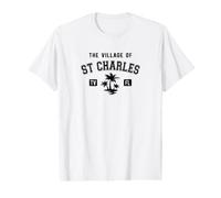 Motif Palmiers Classiques du Village de St Charles T-Shirt Graphique avec Valeur
