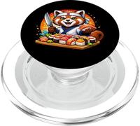 Motif Panda Rouge drôle Sushi Chef Graphique Cool Nourriture Japonaise PopSockets PopGrip pour MagSafe