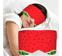 Motif pastèque, fruit, rouge, élégant, Masque de sommeil pour la maison, les voyages et le travail posté, couvrant entièrement les yeux et bloquant la lumière