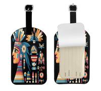 Motif patchwork de plumes de haute qualité élégant pour valises, étiquettes de bagages de voyage avec carte personnalisée et protection de la vie privée