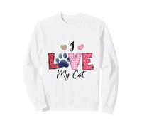 Motif Patte de Chat I Love My Cat Sweatshirt