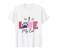 Motif Patte de Chat I Love My Cat T-Shirt