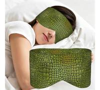 Motif peau de crocodile, Masque de sommeil pour la maison, les voyages et le travail posté, couvrant entièrement les yeux et bloquant la lumière