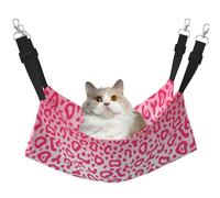 Motif Peau de léopard Rose Vif,Hamac Suspendu pour Chat, lit Suspendu Doux Double Face pour Petits Chiens,M