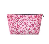 Motif Peau de léopard Rose Vif, Trousse de Toilette Trousse de Maquillage Sac à cosmétiques Trousse de Toilette de Voyage Portable