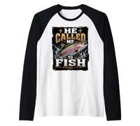 Motif pêche chrétienne « He Called Me to Fish » Manche Raglan