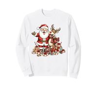 Motif Père Noël et Renne de Noël Amusant Sweatshirt
