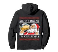 Motif Père Noël ivre amateur de bière Moche décembre Noël moche Sweat à Capuche