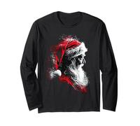 Motif Père Noël Motif X-Mas Art Dessin Père Noël Manche Longue