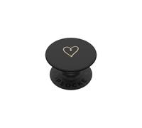 Motif Petit cœur dessiné à la Main - Beige Anthracite PopSockets PopGrip Adhésif