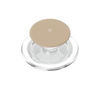 Motif Petit cœur dessiné à la Main - Beige/Marron Clair PopSockets PopGrip pour MagSafe