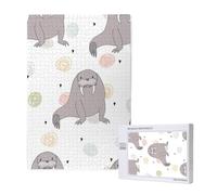 Motif Phoque et Morse,Puzzle Familial en Bois de 1 000 pièces pour Adultes et Adolescents