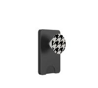 Motif Pied-de-Poule Noir et crème PopSockets PopWallet pour MagSafe